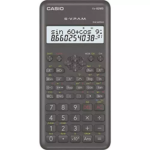 Casio FX-82MS-2-S-ET-B, Calculadora Científica, 1, Gris Oscuro