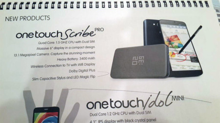 Alcatel One Touch Scribe Pro, subiendo hasta las seis pulgadas