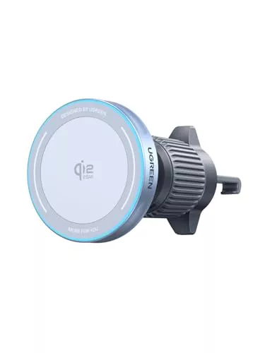 UGREEN MagFlow Qi2 25W Certificado Cargador MagSafe Coche Inalámbrico Compatible con iPhone 17 16 15 14 13 12 Pro MAX Air Plus, Soporte Móvil Coche Magnético Carga Ultrarrápida