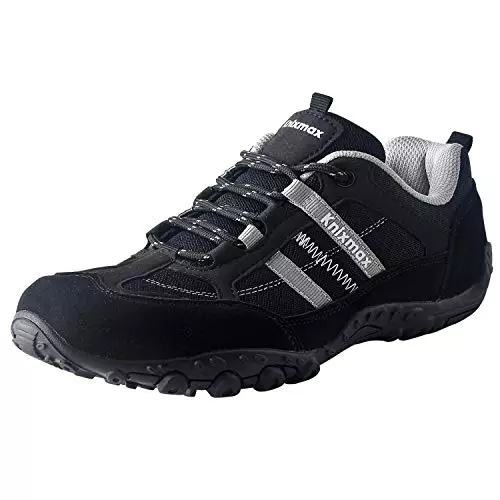 Knixmax Zapatillas de Senderismo para Mujer Zapatos de Montaña Zapatillas de Trail Running Ligeras Transpirable Antideslizante Zapatos de Trekking Negro 38EU