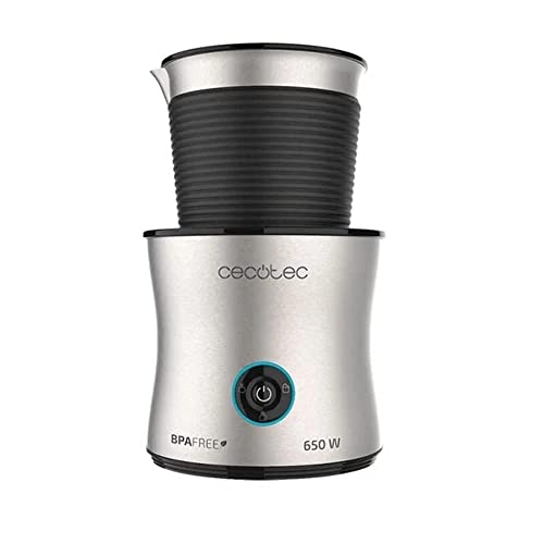 Cecotec Espumador de Leche Power Moca Spume 5000. 650 W, Capacidad de 400 ml, 4 Modos de funcionamiento, Prepara Chocolate caliente, Jarra de Acero Inoxidable, Base 360º Antideslizante