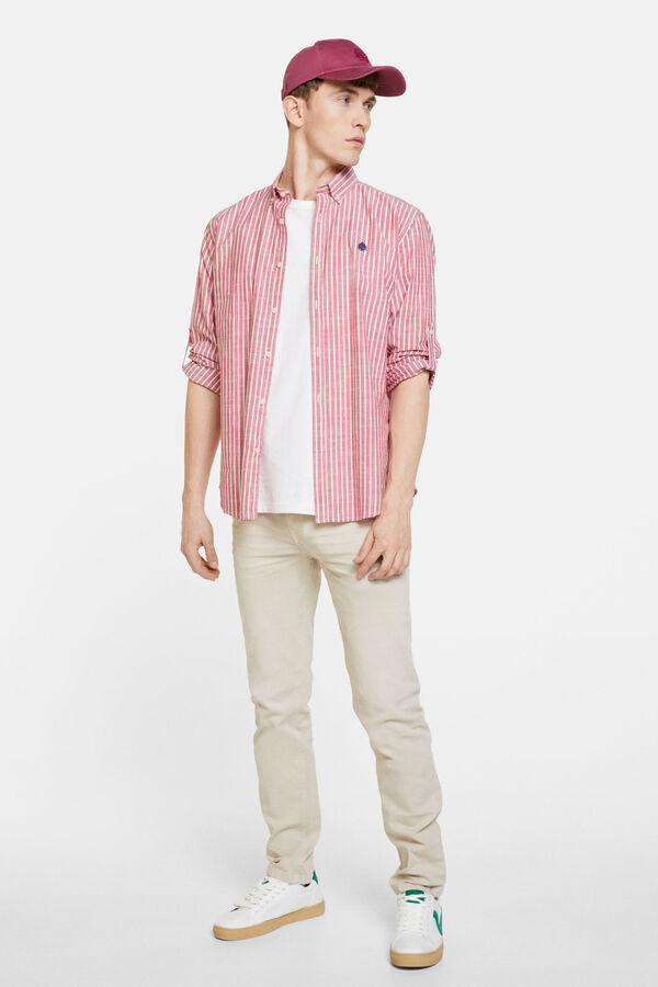 Camisa rayas en color rojo