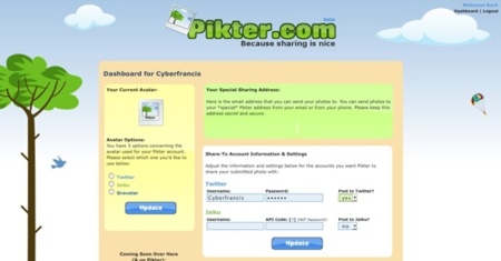 Pikter, publica tus imágenes en Twitter y Jaiku