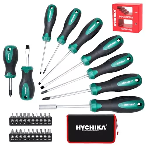 HYCHIKA Juego destornilladores 30 pzs, Incluye bolsa de almacenamiento