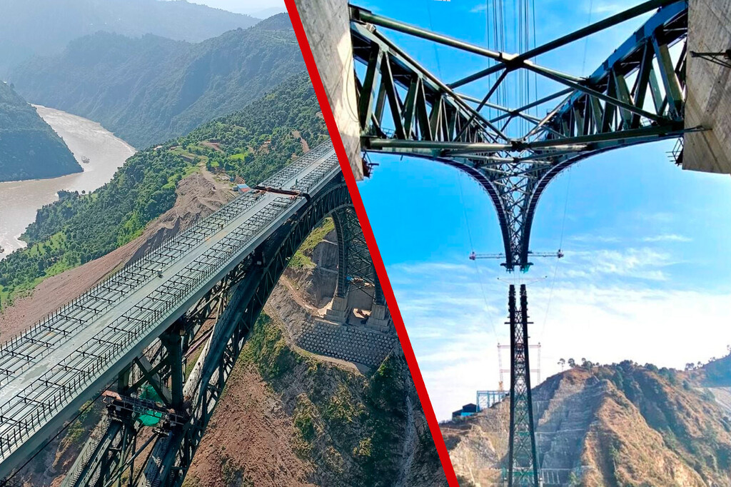 India ha terminado su puente imposible: 30.000 toneladas de acero sobrevolando un cañón del Himalaya construido como un mueble de IKEA