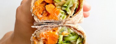 Este wrap de vegetales y hummus se hace en 5 minutos y es ideal para una saludable y ligera cena de verano  