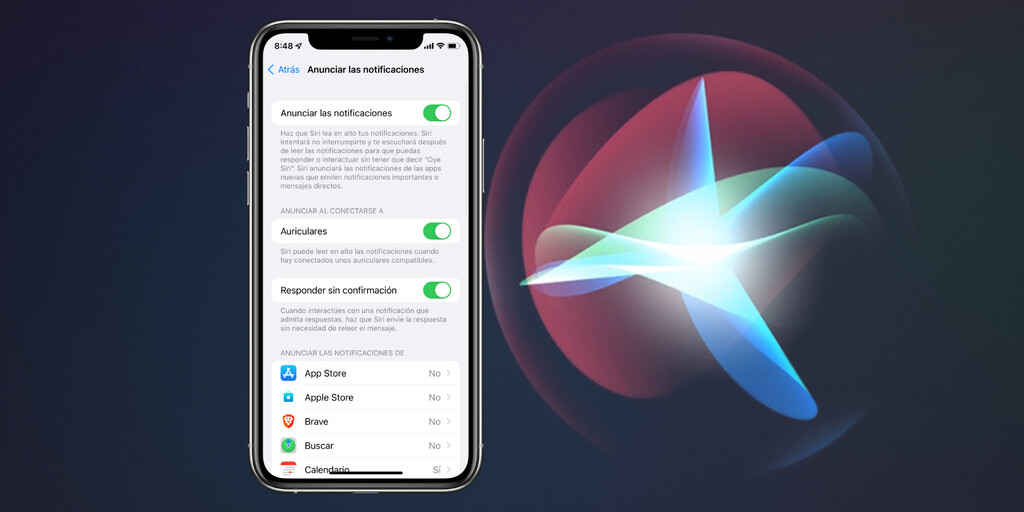 Cómo utilizar la función de anunciar notificaciones con Siri de iOS 15 en nuestro iPhone o iPad 