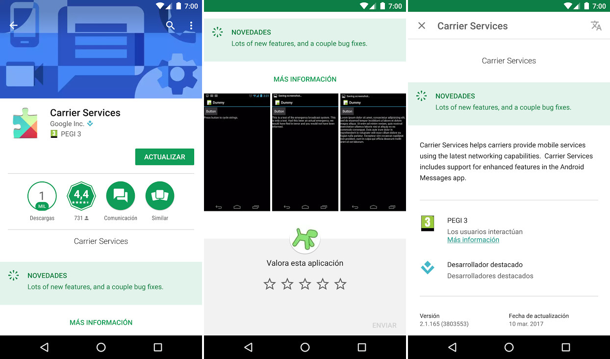 Google lanza Carrier Services para que Android pueda exprimir las