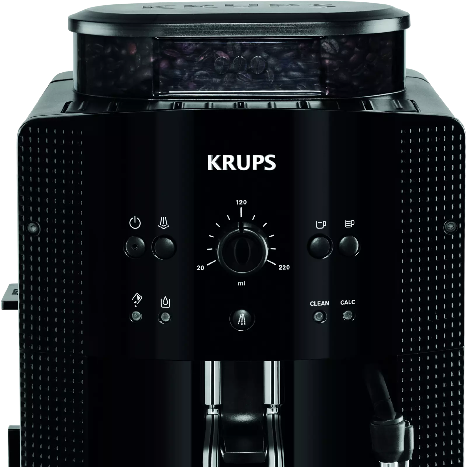 Cafetera superautomática - Krups Roma EA81K870, 1450 W, 15 bar, 1.7 L, 3 temperaturas, 2 tazas, Sistema Thermoblock, Kit de limpieza incluido, Negro
