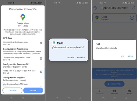 SAI を使用して APKM ファイルから Google マップを更新する