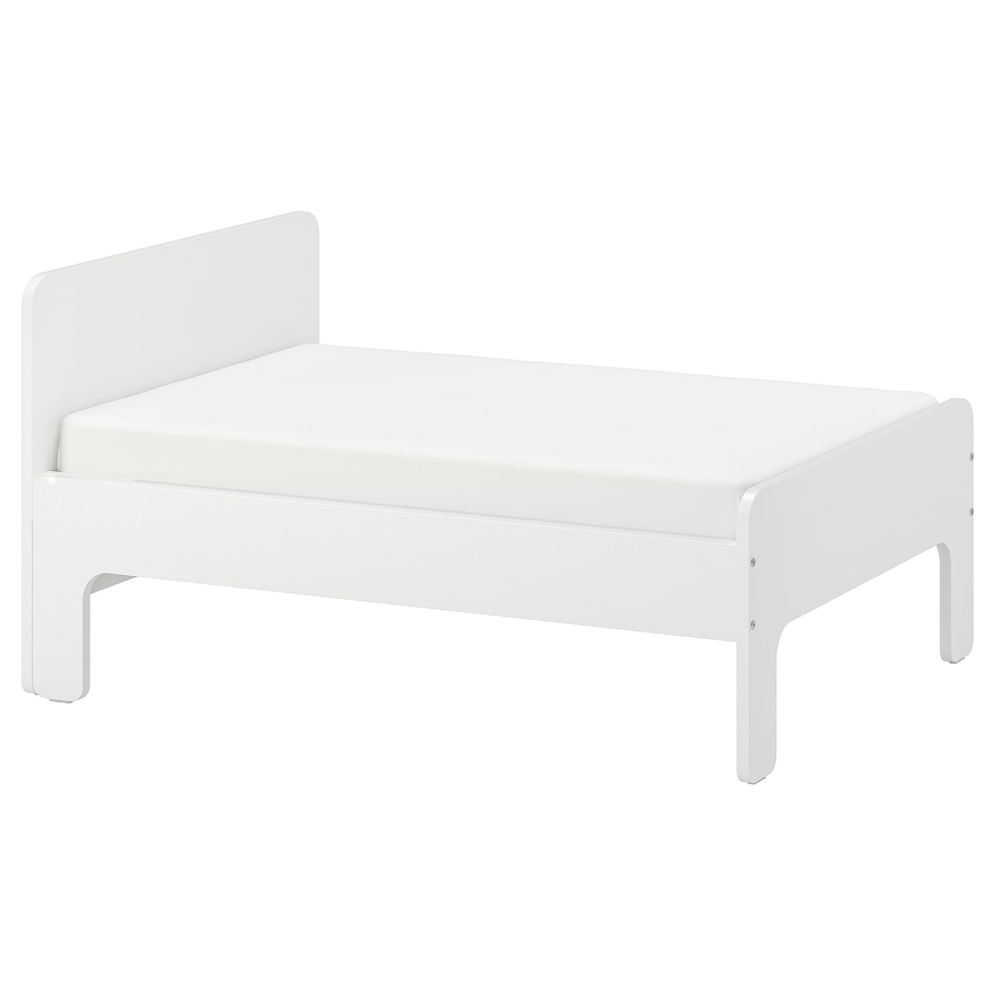 SLÄKT
Estruc cama extens+somier láminas, blanco, 80x200 cm