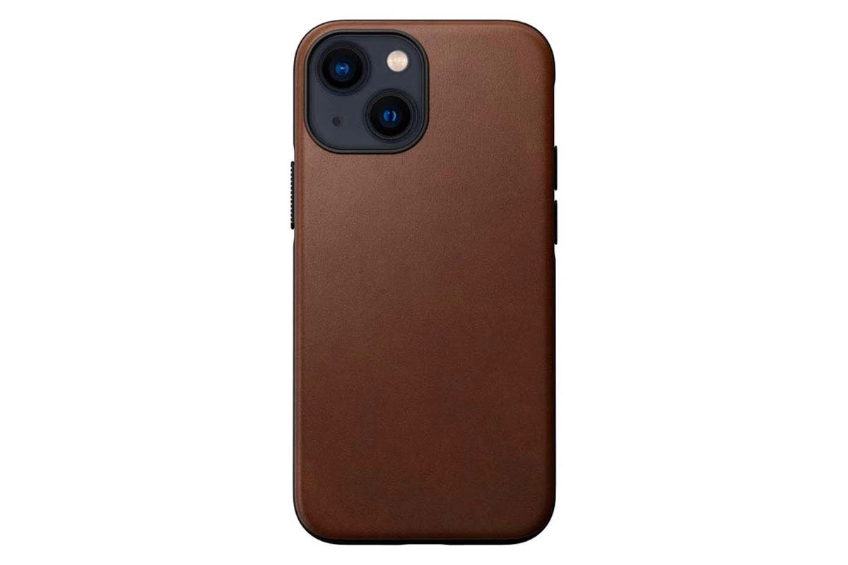 Nomad Modern MagSafe iPhone 13 mini ケース ラスティック ブラウン レザー