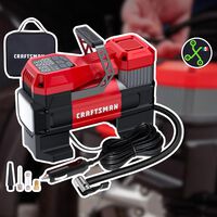 Amazon rebaja este inflador de llantas CRAFSTMAN con descuento nunca visto: incluye enchufe de 12 V y luz LED de emergencia 