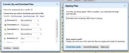 Google Docs permite exportar todos tus documentos en formato .zip