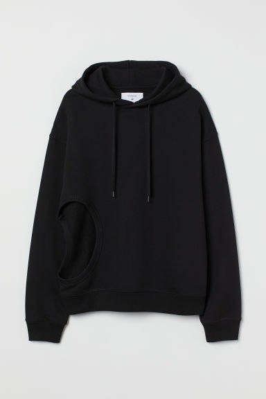 Hoodie with side cut-out detail