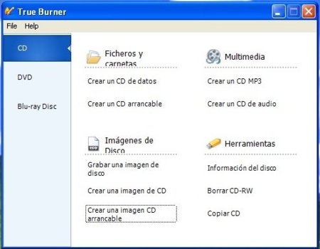 True Burner, sencillo y liviano software de grabación