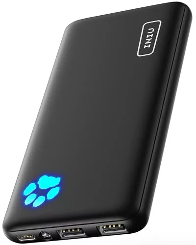 INIU Power Bank, Slimmest USB C Triple 3A de Alta Velocidad