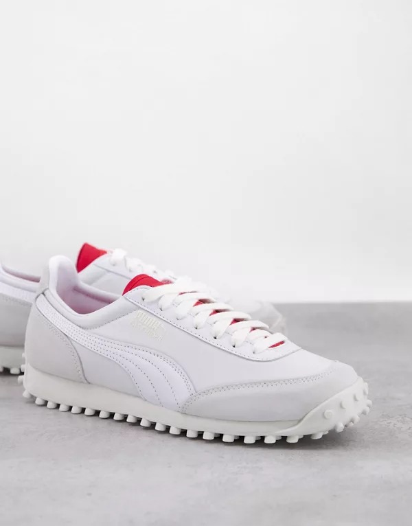 Zapatillas de deporte blancas y grises Fast Rider R. Dassler Legacy de PUMA