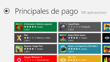 Aplicaciones de pago en la tienda de Windows 8