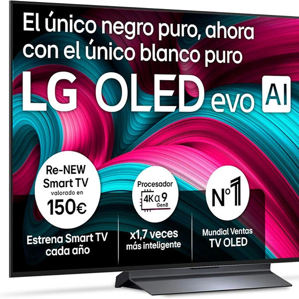 Smart TV OLED 55" (139,7 cm) LG 55C54LA con IA, 4K UHD, 144 Hz, Procesador Inteligente a9 AI Processor