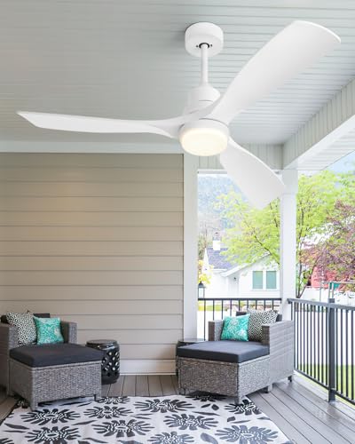 Ventilador de Techo con Luz y Mando a Distancia,132 cm con Luz Led 