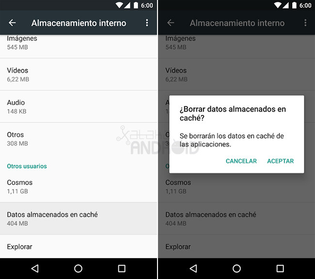 ¿Cómo liberar espacio de almacenamiento en Android?