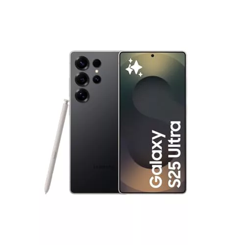 Samsung Galaxy S25 Ultra 256GB Teléfono Móvil con IA, Galaxy AI, 12GB RAM, Cámara 200MP, Dual SIM, IP68, Garantía del Fabricante 3 Años + 1 Año Extra, Titanio Negro (Versión Española)