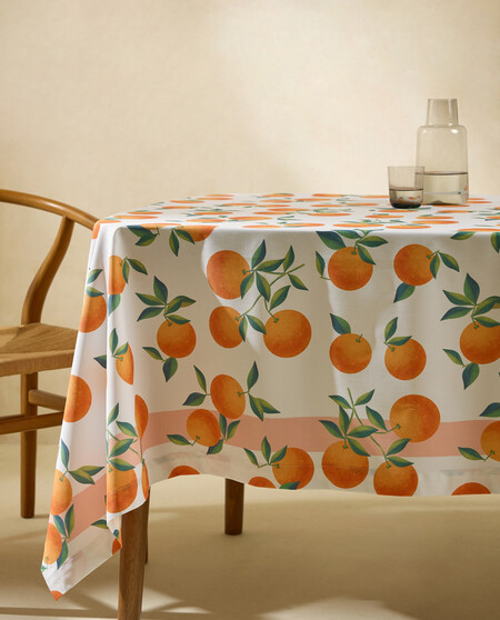 Mantel Antimanchas Resinado S Naranja