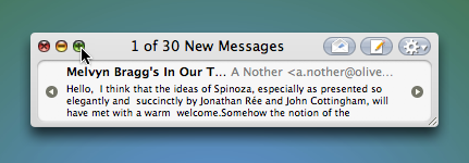 Minimail, reduce el tamaño de Mail como el minireproductor de iTunes