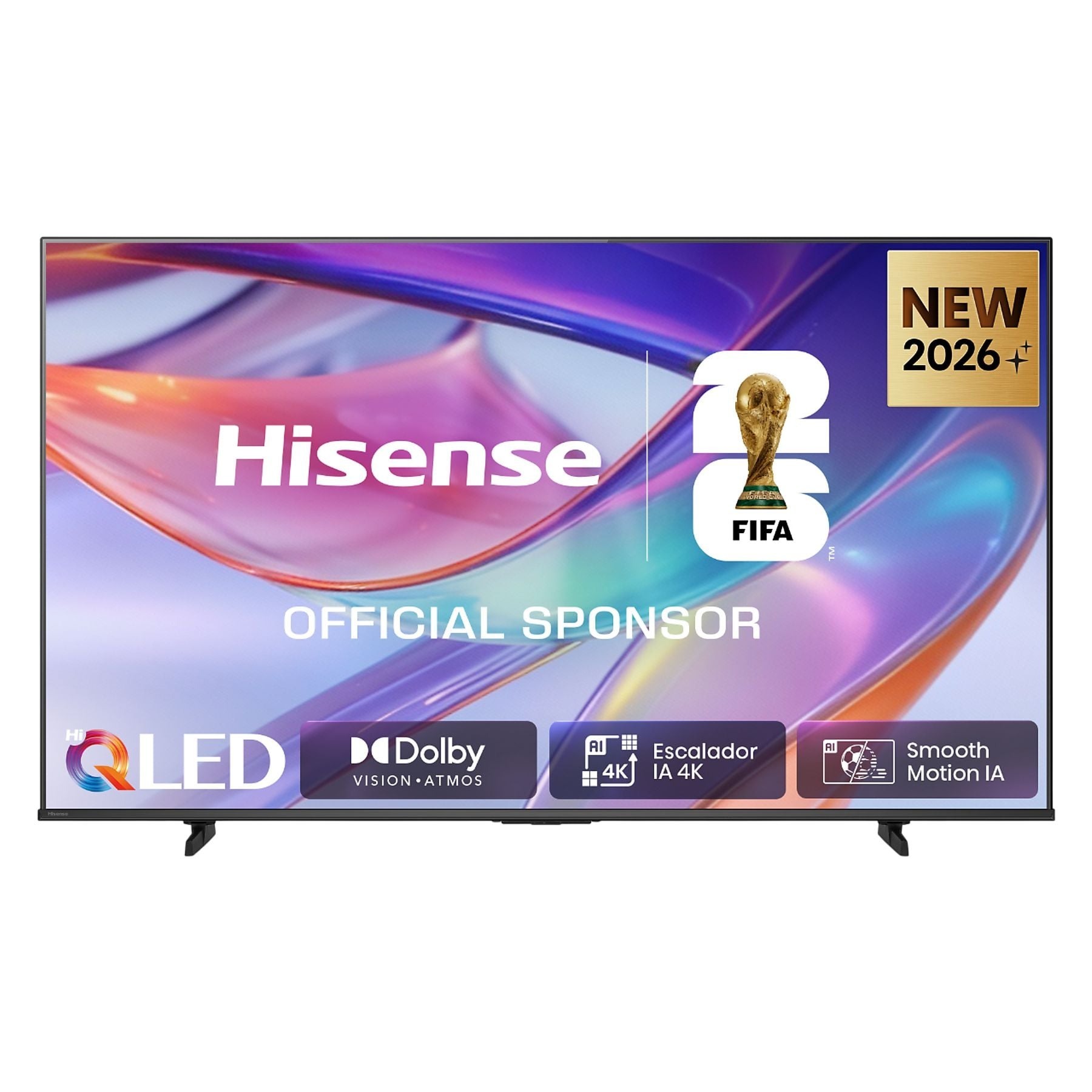 TV QLED 55" - Hisense 55E7S, QLED 4K, Escalador 4K IA, Modo Juego Plus, Dolby Visión IQ, Negro