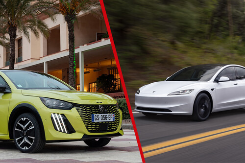 Peugeot E208 Tesla Model 3