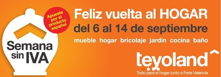 Del 6 al 14 de septiembre, semana sin IVA en Teyoland