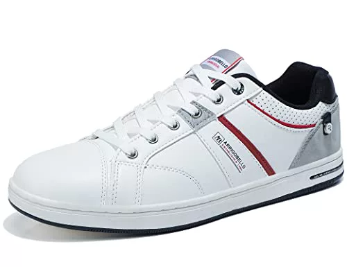 ARRIGO BELLO Zapatillas Hombre Zapatos Deportivas Vestir Casual Caminar Correr Deportivas Gimnasio Moda cómodo Viajar Sneaker Talla 41-46 (A2 Blanco,Talla_42)