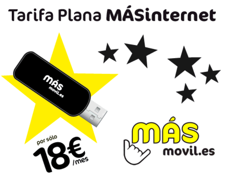 Más móvil lanza 1GB de datos por 18 euros