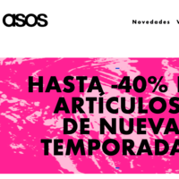 En ASOS tenemos hasta un 40% de descuento en la nueva temporada por tiempo limitado
