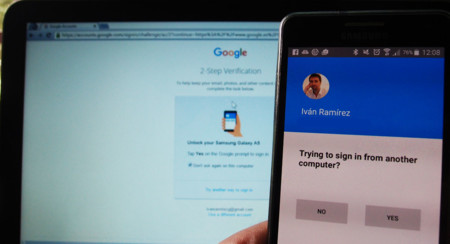 Cómo usar Google Prompt para iniciar sesión con la identificación en dos pasos