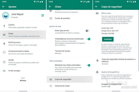 Whatsapp copia de seguridad