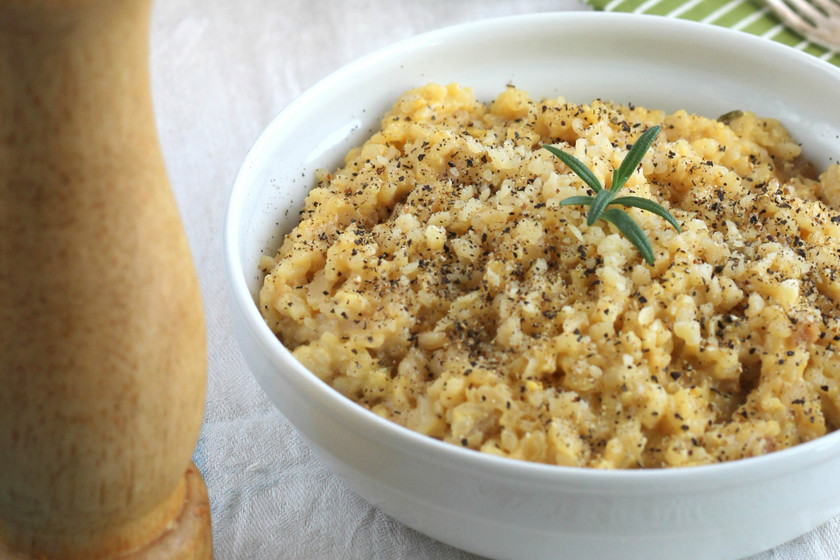 Receta de risotto a la carbonara