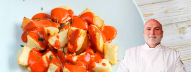Se supone que la salsa de las patatas bravas no lleva tomate, pero el cocinero español más famoso le echa un montón