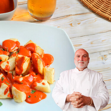 Se supone que la salsa de las patatas bravas no lleva tomate, pero el cocinero español más famoso le echa un montón