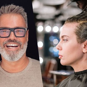 Víctor del Valle, peluquero de Sevilla: "Para quitar las canas, un buen servicio de bajo mantenimiento es cubrirlas con una veladura, un barniz que le aportará color, y darle algunos puntos de luz" 