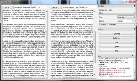 DiffPDF, una pequeña utilidad para comparar documentos PDF