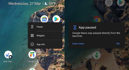 Pixel Launcher y Bienestar Digital se integran en Android Q: podrás pausar apps desde el lanzador