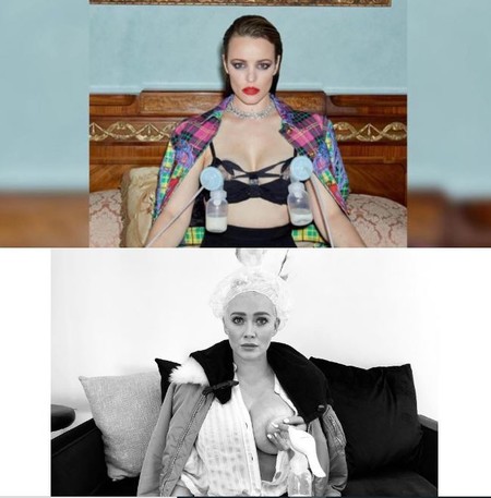 Hilary Duff recrea la fotografía viral de Rachel McAdams, dándonos una versión más "real" sobre la lactancia