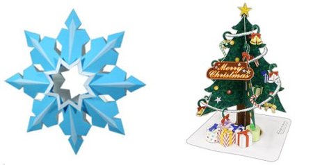 Decoración de Navidad con figuras de papel