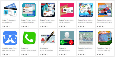 Google Play prohíbe las aplicaciones que permitan falsificar carnés, tarjetas, pasaportes o diplomas