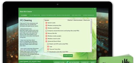 Black Bird Cleaner, una herramienta ligera para limpiar y optimizar Windows