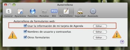 El Autorelleno de Safari puede permitir la obtención de datos personales sin nuestro permiso