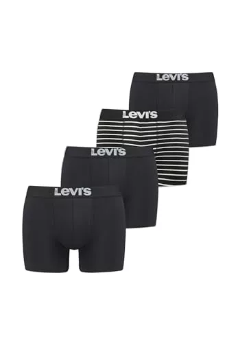 Levi's Boxer Hombre (Pack de 4), Negro (Black / White) S