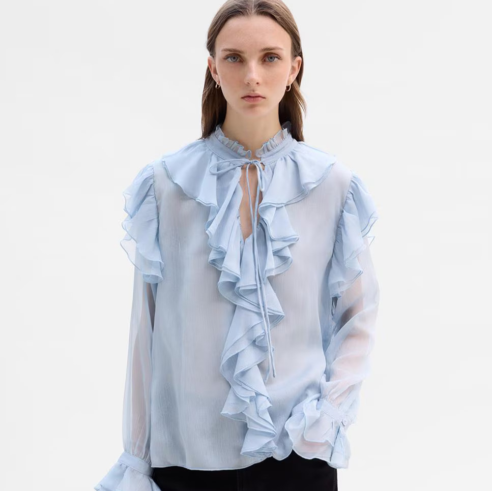 Blusa de mujer volantes bambula